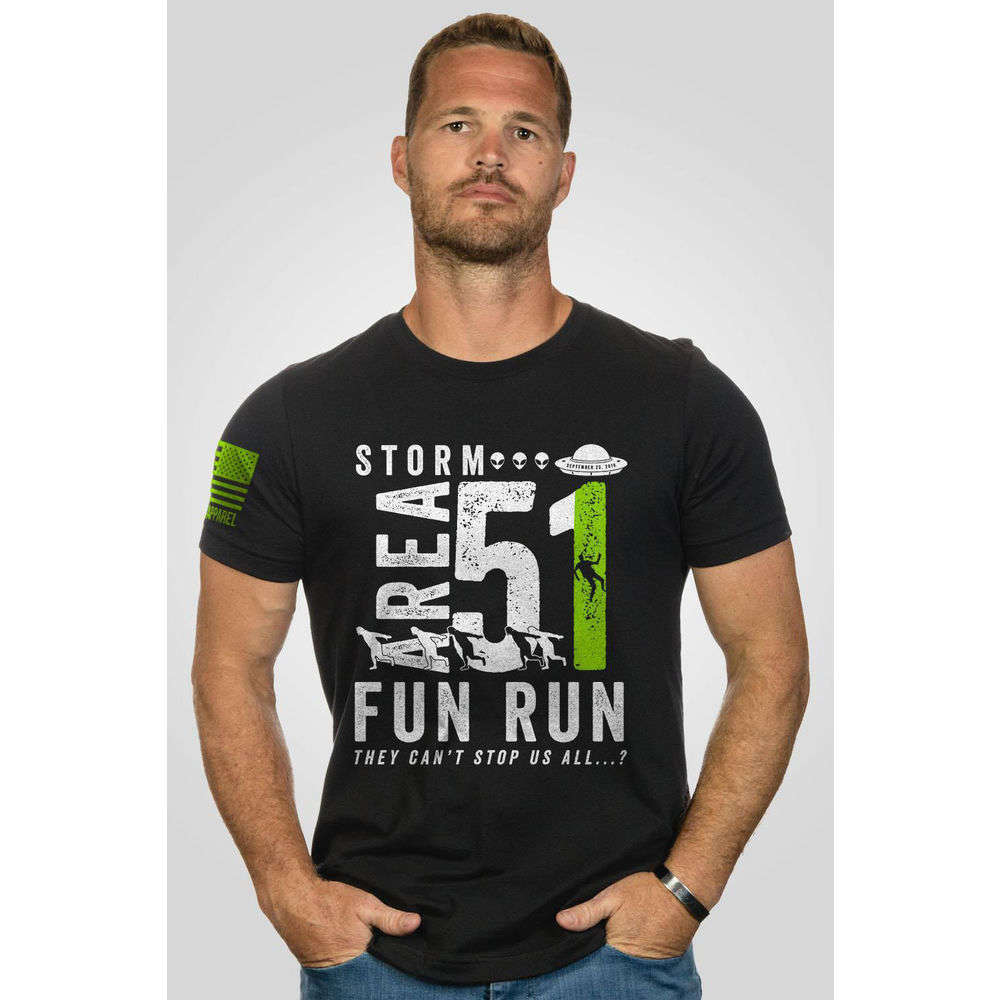 Clothing Nine Line Apparel 4.50" STORM AREA 51 FUN RUN BLACK S